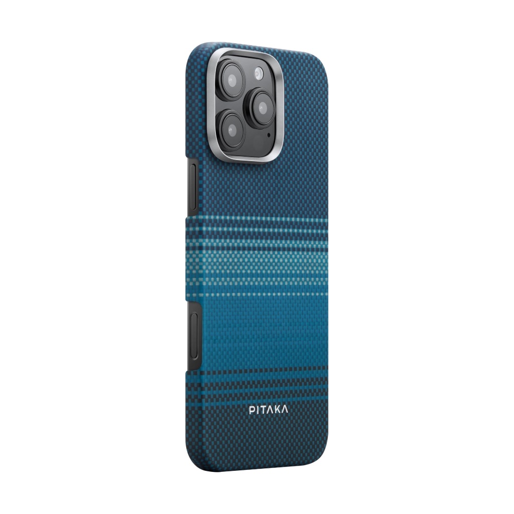PITAKA TACTILE WOVEN CASE CASE FOR IPHONE 16 PRO MAX-BLACK/BLUE
