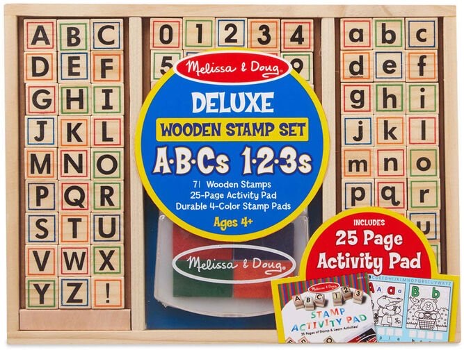 Melissa and Doug Wooden ABC Activity Stamp Set