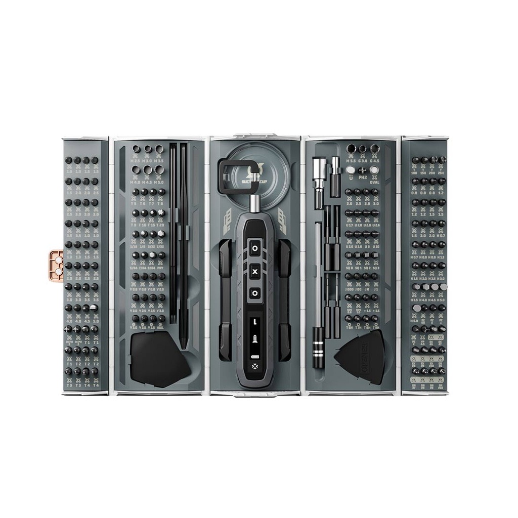 Powerology ALL-IN-ONE 162 Bits Electric Screw Driver Kit Black