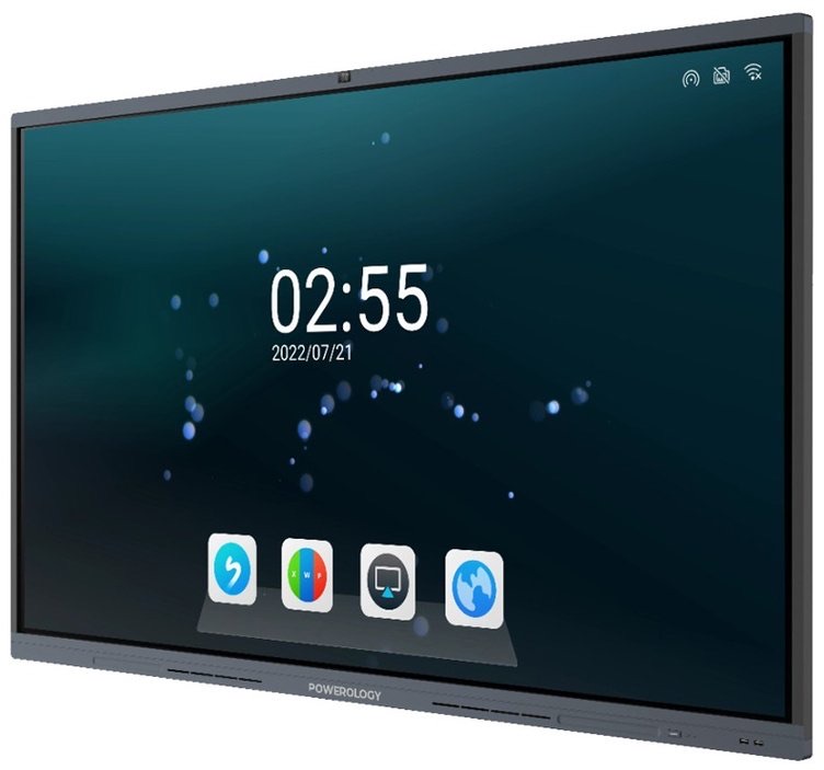 Powerology Dual Windows & Android Interactive Smartboard 65" - Black Black