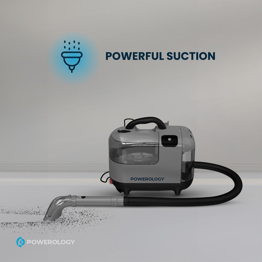 Powerology Powerful Spot & Stain Cleaner Hot Water & Steam Function Black