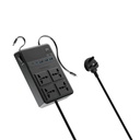 Powerology 2500W 4 AC Power Strip With Built-In Retractable Cables , Black