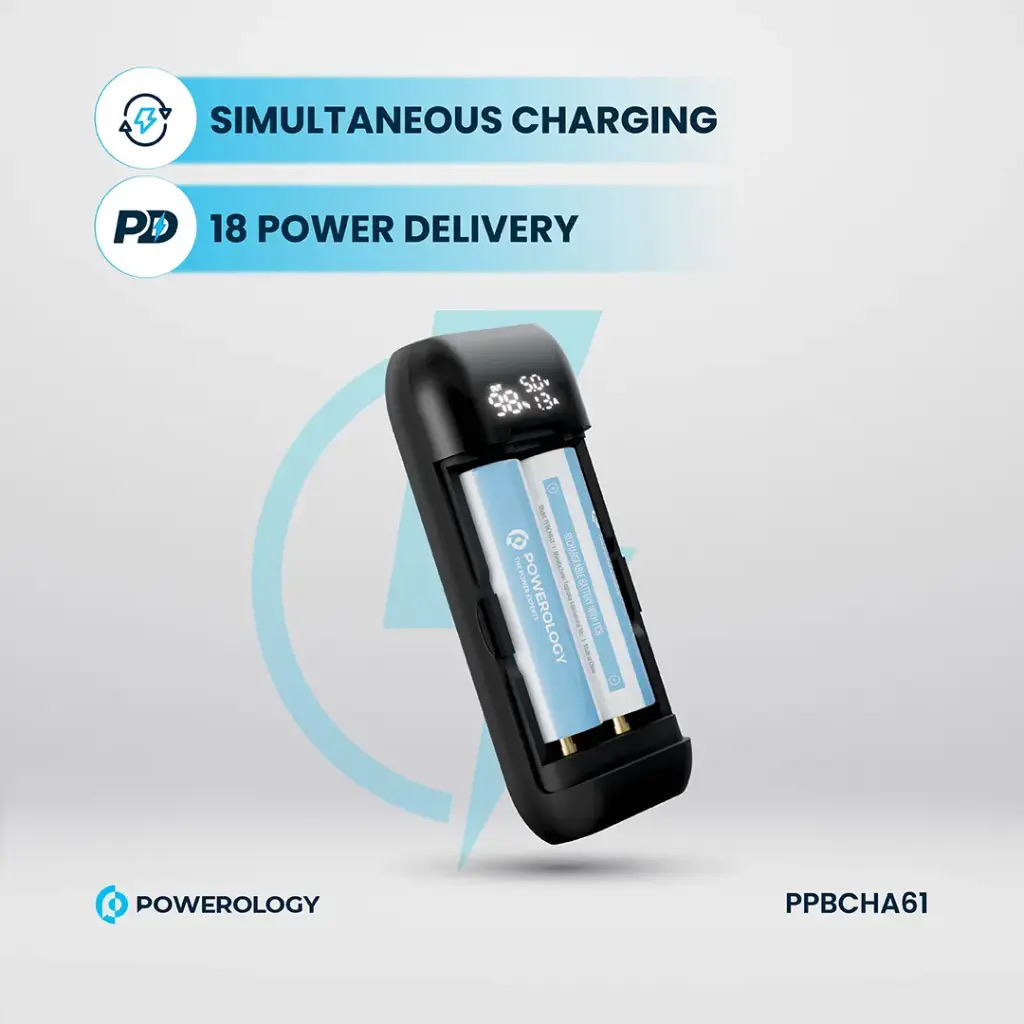 Powerology Diy Cell 10000+5000mAh Powerbank  , Grey
