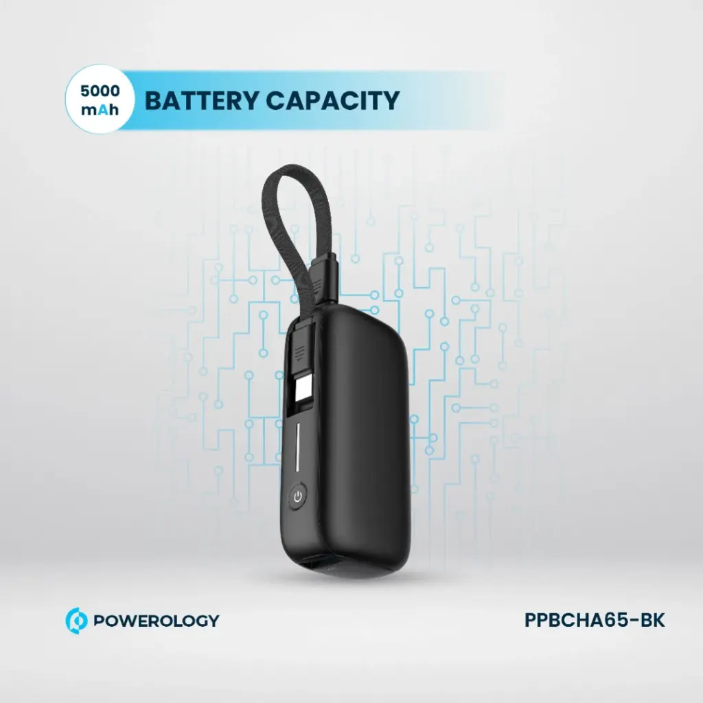 Powerology 5000mAh Power Bank , Black