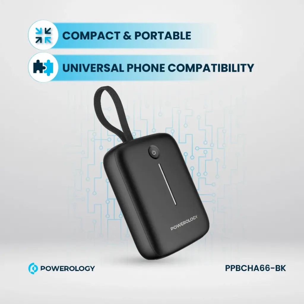 Powerology 10000mAh Power Bank , Black