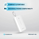 Powerology 20000mAh Power Bank , White
