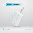 Powerology 20000mAh Power Bank , White
