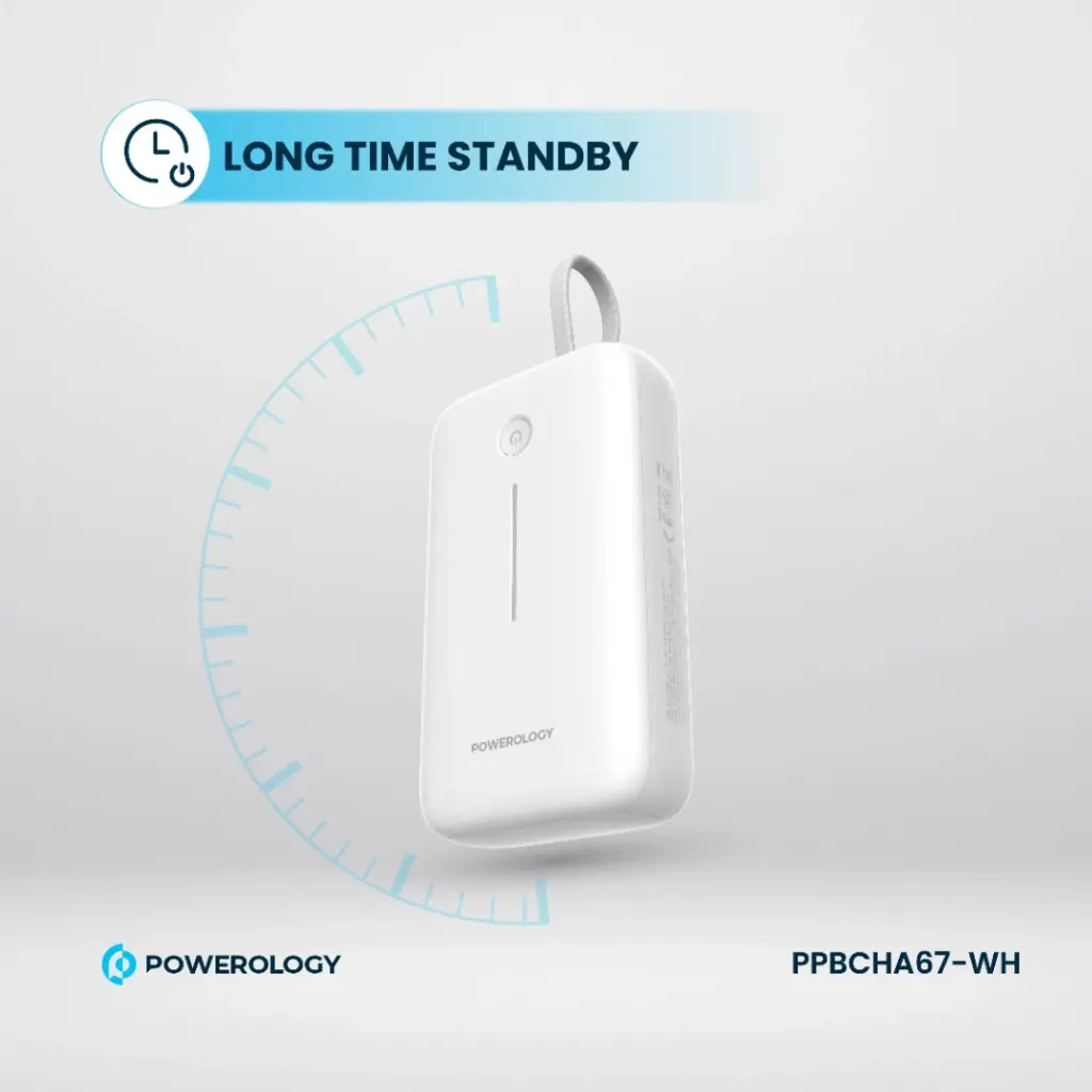 Powerology 20000mAh Power Bank , White