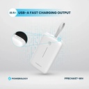 Powerology 20000mAh Power Bank , White