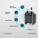 Powerology Dual Port | Retractable GaN Charger , Balck