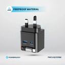 Powerology Dual Port | Retractable GaN Charger , Balck