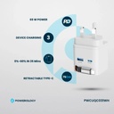 Powerology Dual Port | Retractable GaN Charger , White