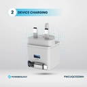 Powerology Dual Port | Retractable GaN Charger , White