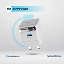 Powerology Dual Port | Retractable GaN Charger , White
