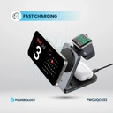 Powerology Qi2 Fast Charging Multi-Device Hub , Black