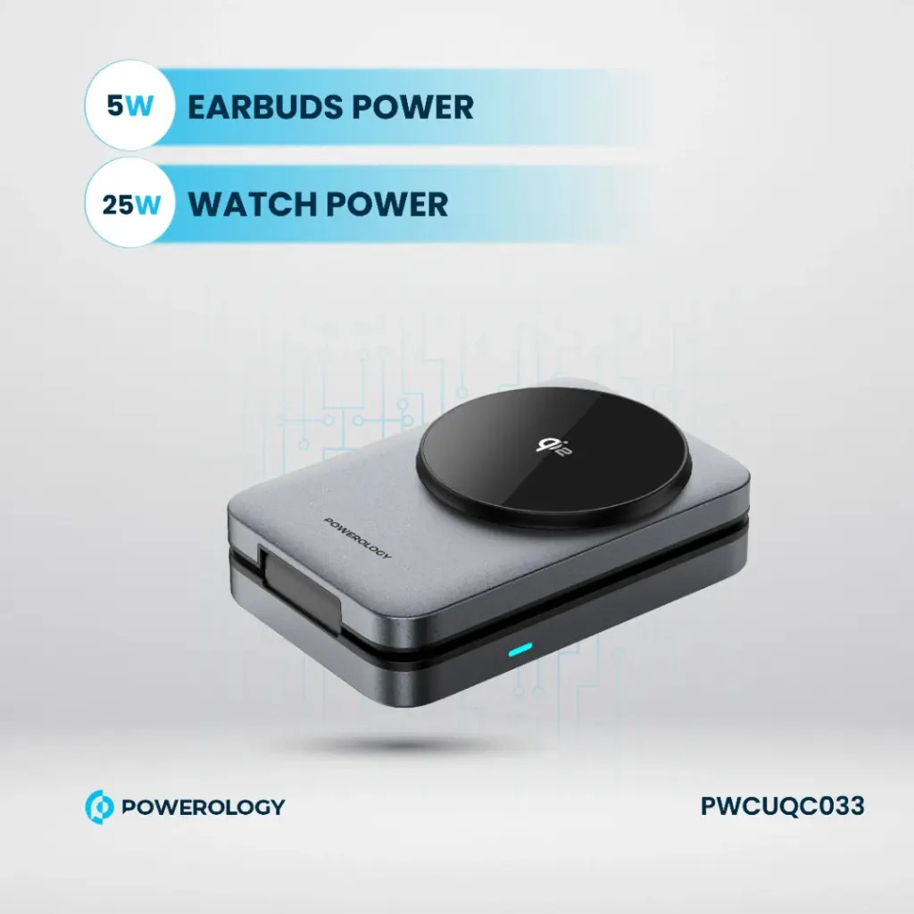 Powerology Qi2 Fast Charging Multi-Device Hub , Black
