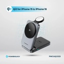 Powerology Qi2 Fast Charging Multi-Device Hub , Black