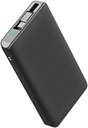 Powerology 10000mAh Retractable Cable Power Bank , Black
