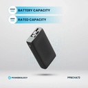 Powerology 20000mAh Retractable Cable Power Bank , Black