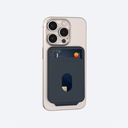 GUAN Mag-Wallet Stand&Grip with Metal Ring ,Navy