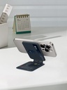 GUAN Mag-Wallet Stand&Grip with Metal Ring ,Navy