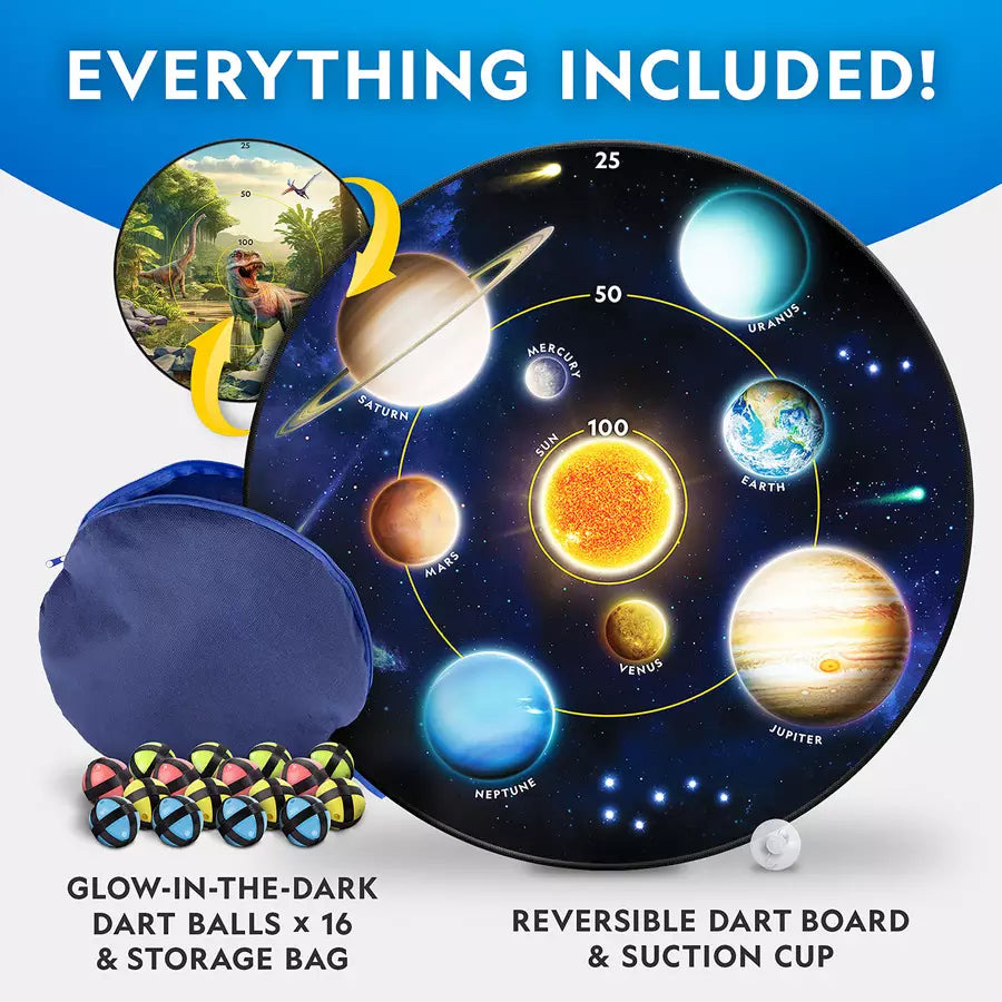 NG Glow-In-The-Dark Dartboard Game Set