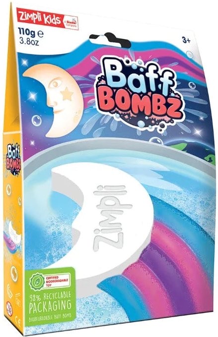Baff Bomb White Moon Rainbow Effect