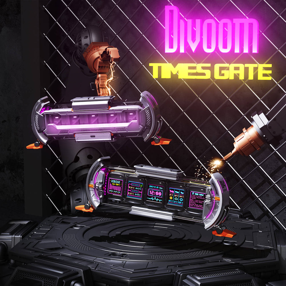 Divoom Times Gate | Pixel Art Informative Display - Grey