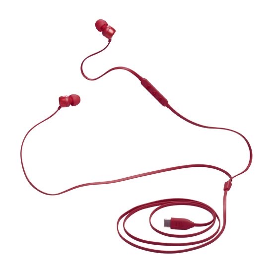 JBL T310CUSB-C RED WIRED HI-RES IN-EARHEADPHONES