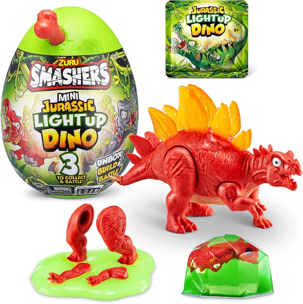 Smashers Jurassic-Series 1 Mini Light-Up Dino PDQ 