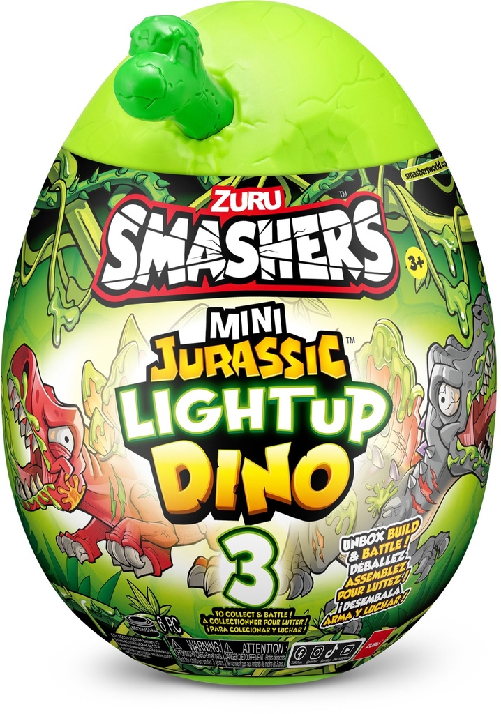Smashers Jurassic-Series 1 Mini Light-Up Dino PDQ 