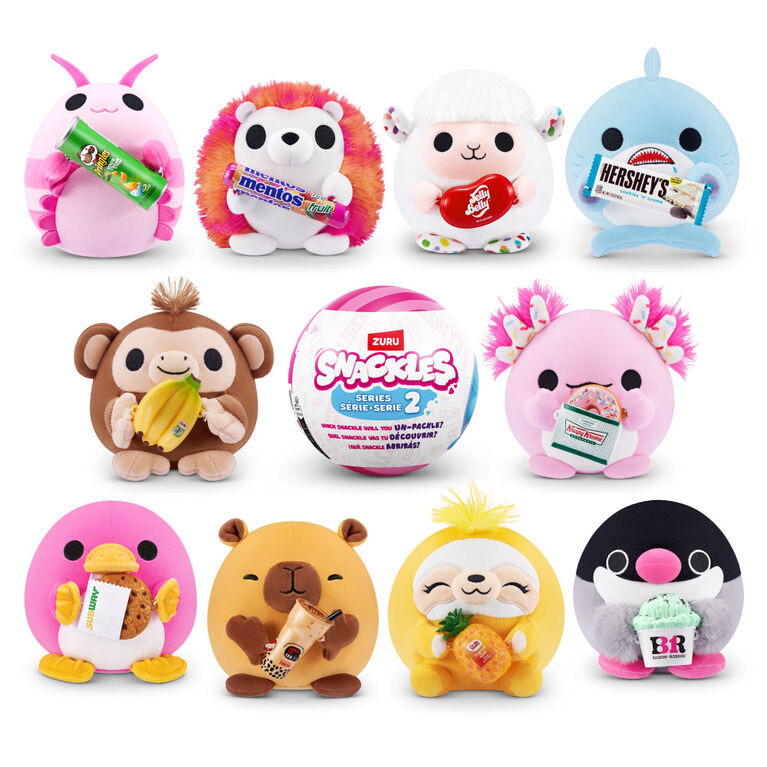 SNACKLES Capsule - SERIES 1 PLUSH SMALL 115mm,12pcs/Gravity PDQ,24pcs/CTN