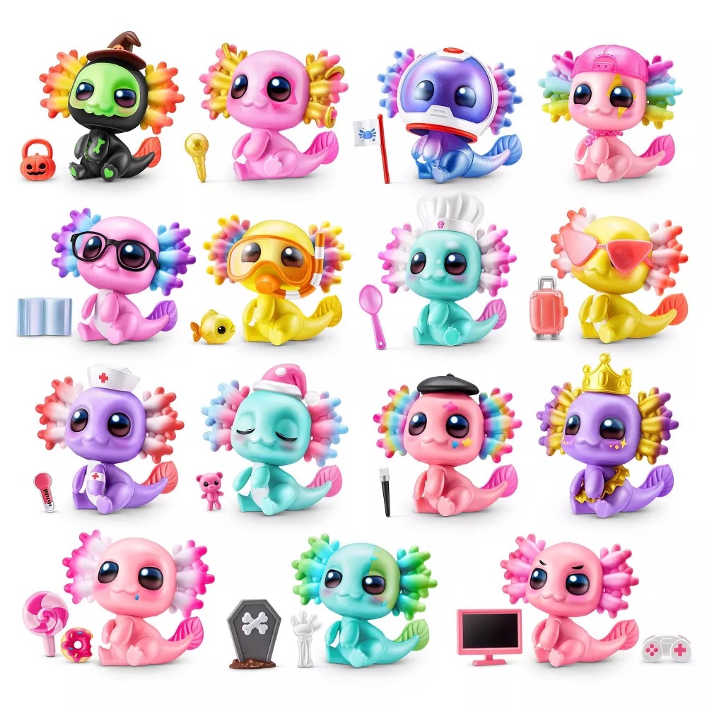 S001-5 SURPRISE-A-LOT-A AXOLOTLS-SERIES 1-CAPSULE,13PCS/Gravity PDQ/PDQ, 52PCS/4PDQ/CTN