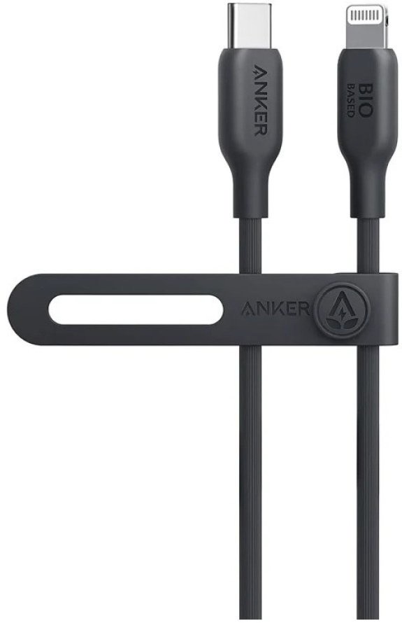 Anker A80B1H11  542 Usb-C To Lightning Cable (Bio-Based 3Ft)  - Un (Excluded Cn, Europe) Black Iteration 1