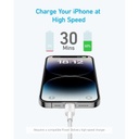 Anker A81B6H21 322 Usb-C To Lightning Cable (6Ft Braided) B2B - Un (Excluded Cn, Europe) White Iteration 1