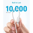 Anker A81B6H21 322 Usb-C To Lightning Cable (6Ft Braided) B2B - Un (Excluded Cn, Europe) White Iteration 1
