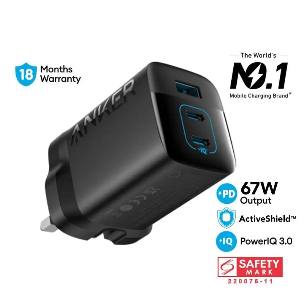 Anker A2674K11 336 Charger (67W) B2B - Sa/Kw/Ae/Sg/My/Hk Black Iteration 1