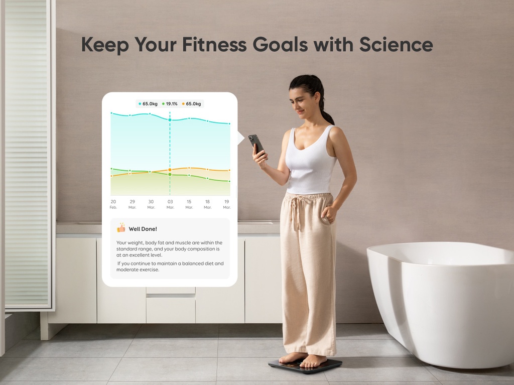 Anker T9150K11 Eufy Smart Scale P3 B2B - Sa/Kw/Ae/Sg/My/Hk Black Iteration 1