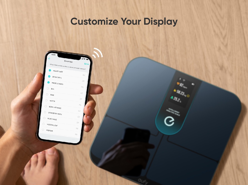 Anker T9150K11 Eufy Smart Scale P3 B2B - Sa/Kw/Ae/Sg/My/Hk Black Iteration 1