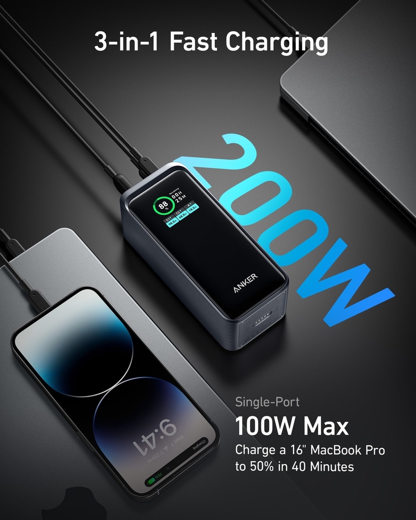 Anker 735 Power Bank (Powercore 20K) B2C - Un Black Iteration 1
