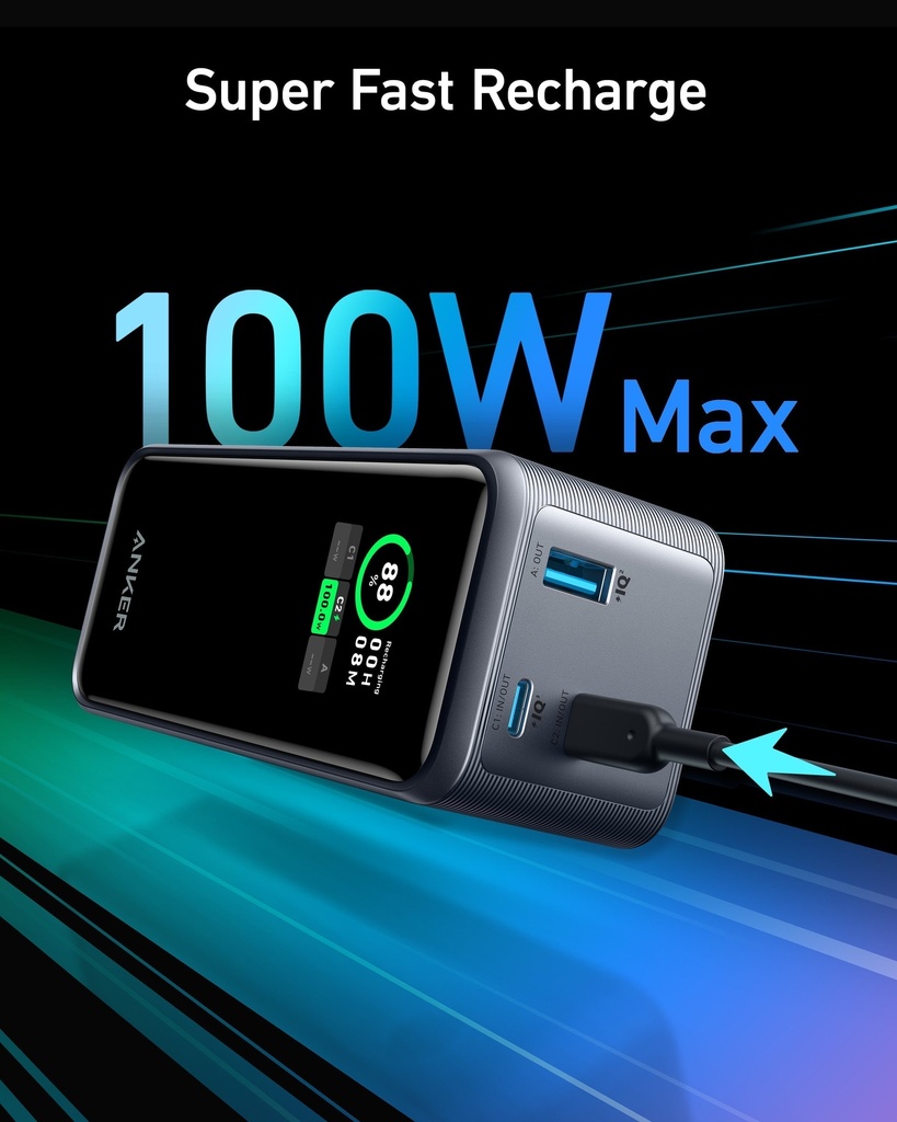 Anker 735 Power Bank (Powercore 20K) B2C - Un Black Iteration 1