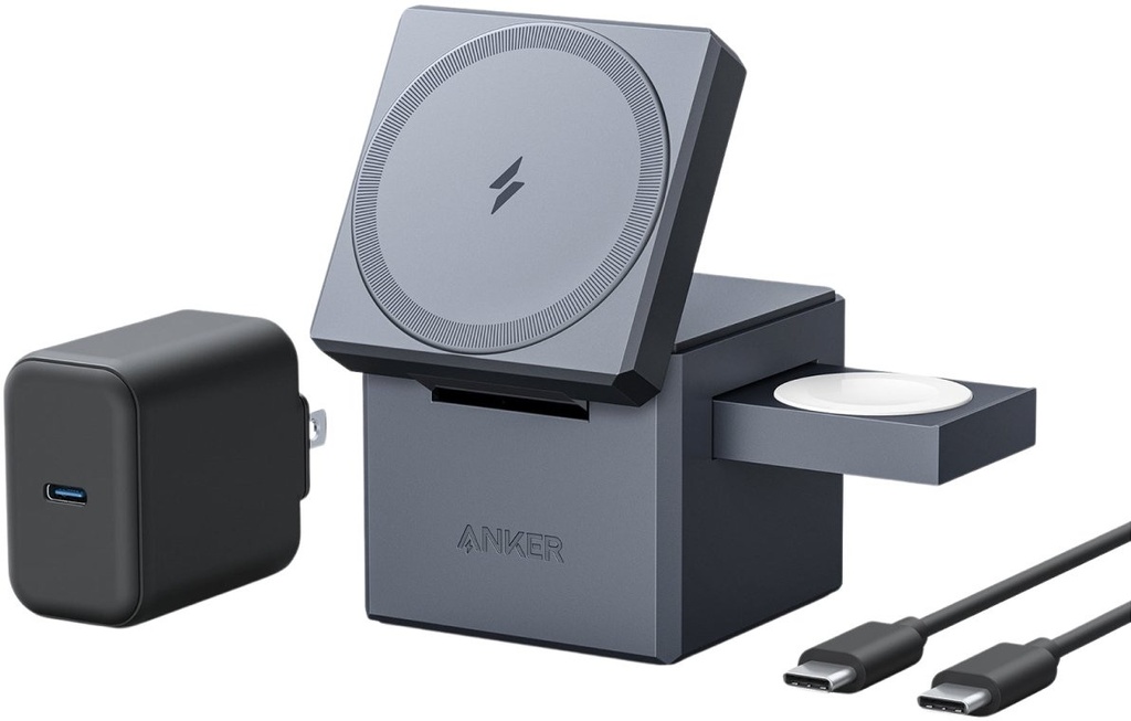 Anker Y1811Ka1 3-In-1 Cube With Magsafe B2B - Sa/Kw/Ae/Sg/My/Hk Gray Iteration 1