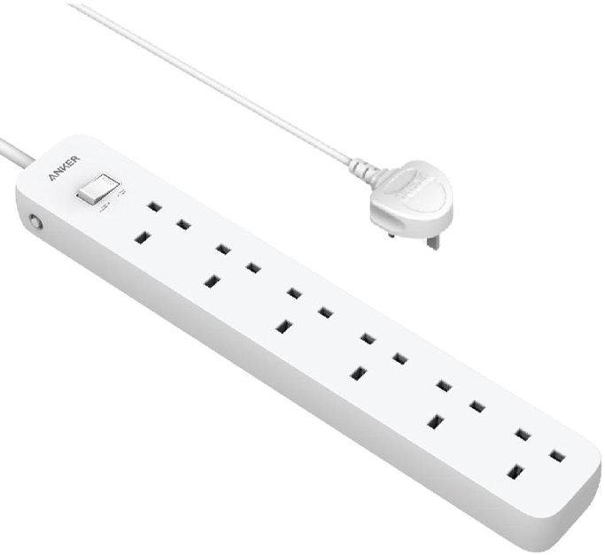Anker A91F3K21 Power Strip (6-In-1) B2B - Sa/Kw/Ae/Sg/My/Hk White Iteration 1