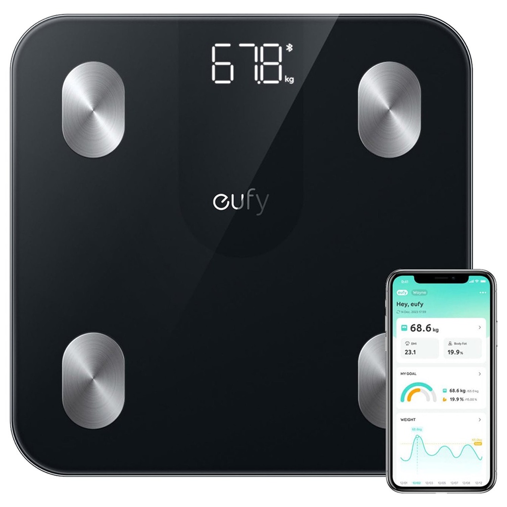 Anker T9120K11 Eufy Smart Scale A1 B2B - Sa/Kw/Ae/Sg/My/Hk Black Iteration 1