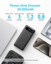 Anker A1383H11 Power Bank (20K, 87W, Built-In Usb-C Cable) B2B - Un (Excluded Cn, Europe) Black Ite