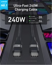 Anker A82E2H11 Usb-C To Usb-C Cable (3Ft, 240W, Upcycled-Braided) B2B - Un (Excluded Cn, Euro