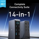 Anker A83B62A1 Prime Charging Docking Station (14-In-1, Dual Display, 160W) B2C - Uk Gray I