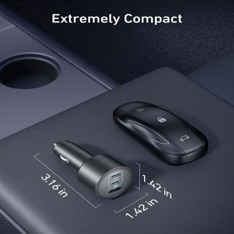 Anker B2737Ha1 Car Charger (167.5W, 3 Ports) With Cable Bundle