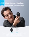 Anker B25M8H11 Maggo Wireless Charging Station (3-In-1, Foldable Pad), Black