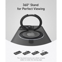 Anker A90H1H0C Maggo Magnetic Case With Stand 360 Ring Stand, Clear C